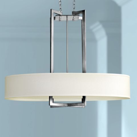 Widely Used Hinkley Hampton Collection 40" Wide Nickel Pendant Light Throughout Nickel Pendant Lights (View 10 of 10)