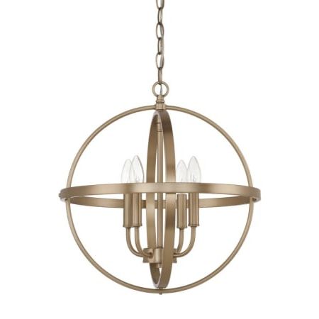 Winter Gold Chandeliers Regarding Most Popular Capital Lighting 317541ad Aged Brass 4 Light 17" Wide (View 3 of 10)