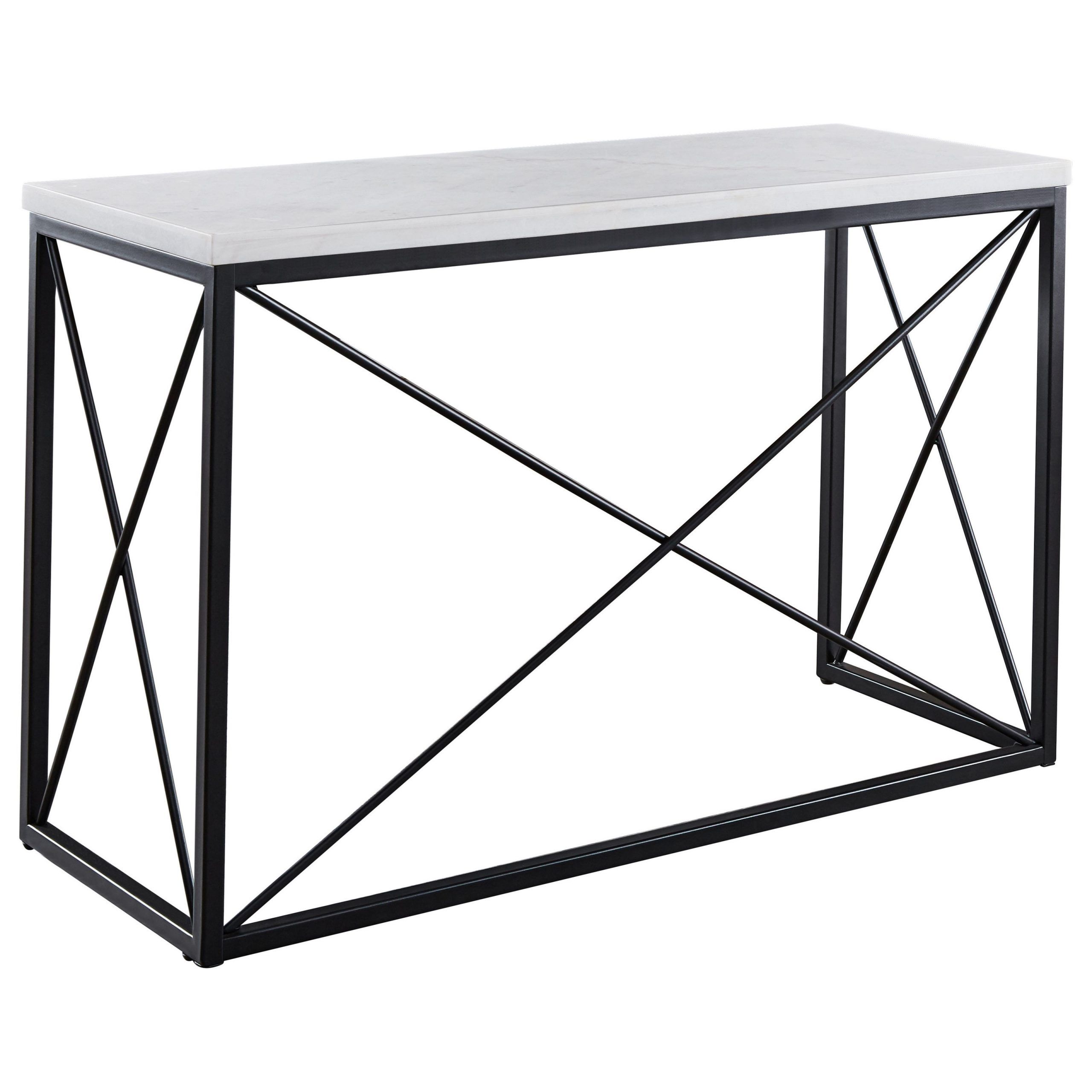 1 Shelf Square Console Tables For Most Recently Released Steve Silver Skyler 1345002 Contemporary White Marble Top (View 9 of 10)