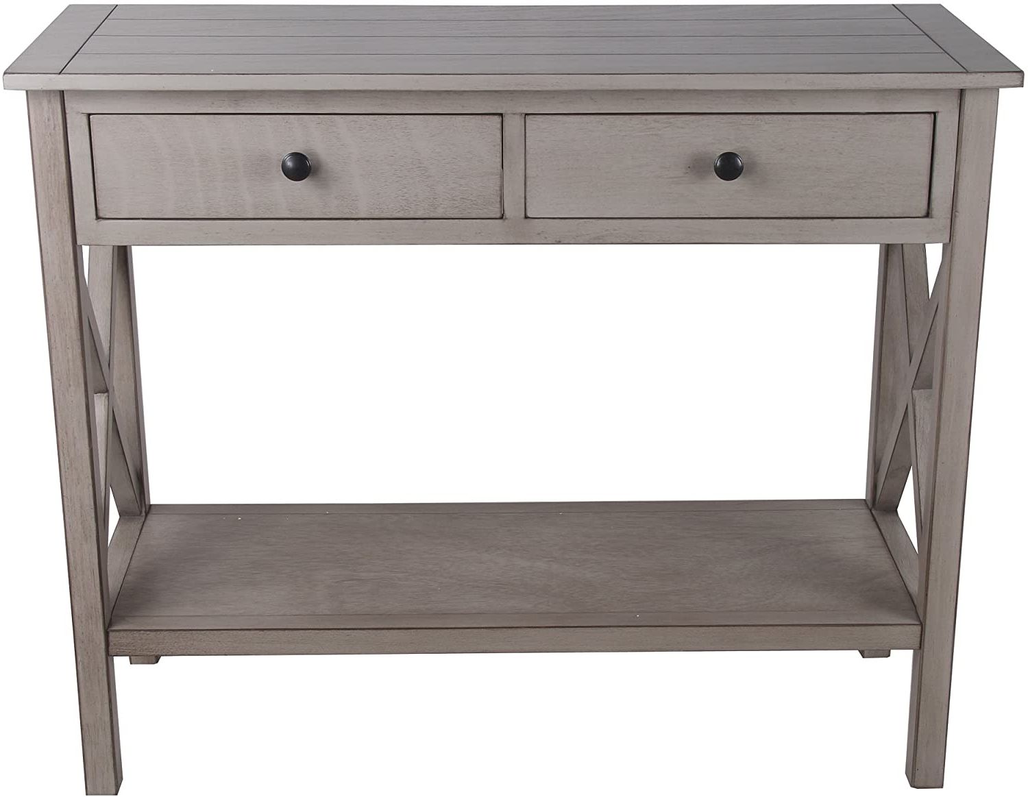 2 Drawer Console Tables Inside Well Known Amazon: Privilege Oyster 2 Drawer Console Table (View 10 of 10)