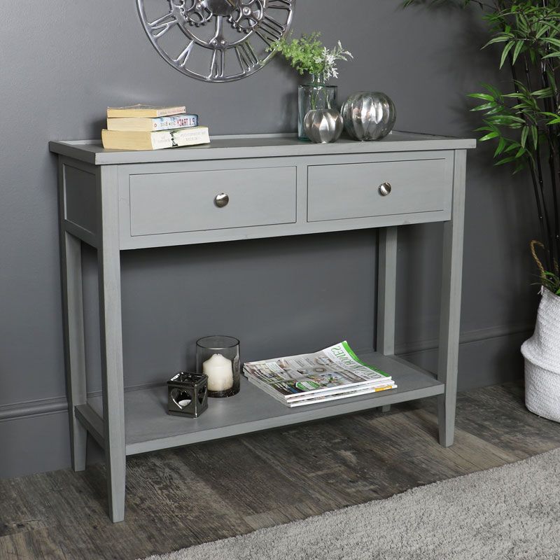 2 Drawer Console Tables Regarding Favorite Grey 2 Drawer Console Table (View 6 of 10)