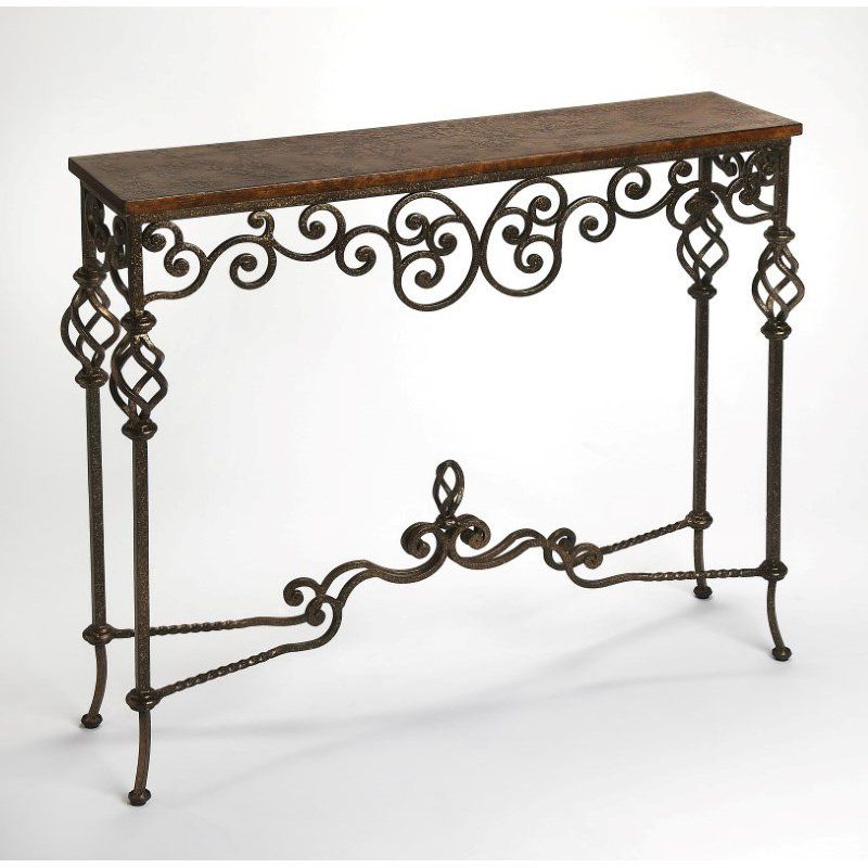 2019 Butler Specialty Algiers Wrought Iron Console Table (3895090) With Round Iron Console Tables (View 6 of 10)