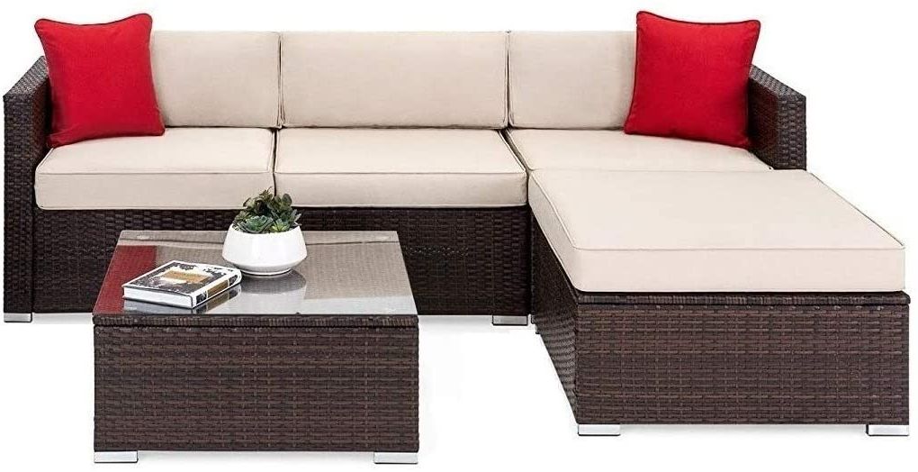 2020 5 Piece Console Tables Within Auro Outdoor Furniture 5 Piece Sectional Sofa Review (View 5 of 10)