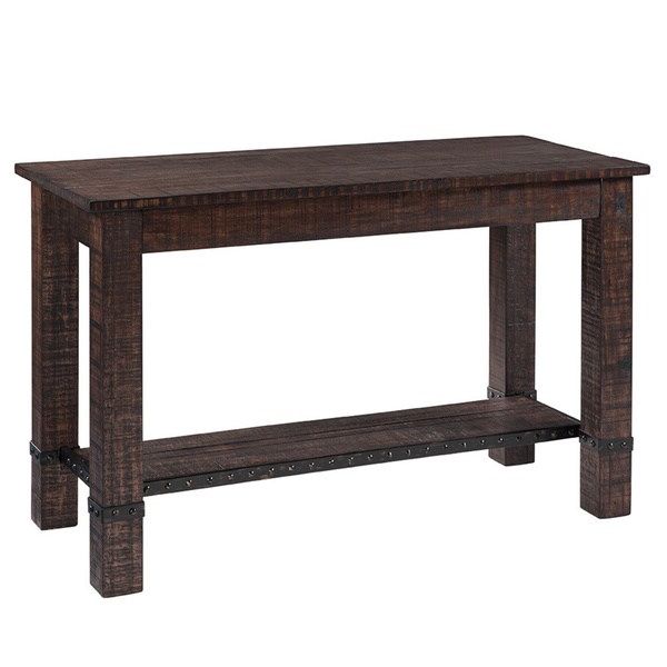 2020 Rustic Distressed Finish Sofa Table – Free Shipping Today Within Rustic Bronze Patina Console Tables (View 5 of 10)