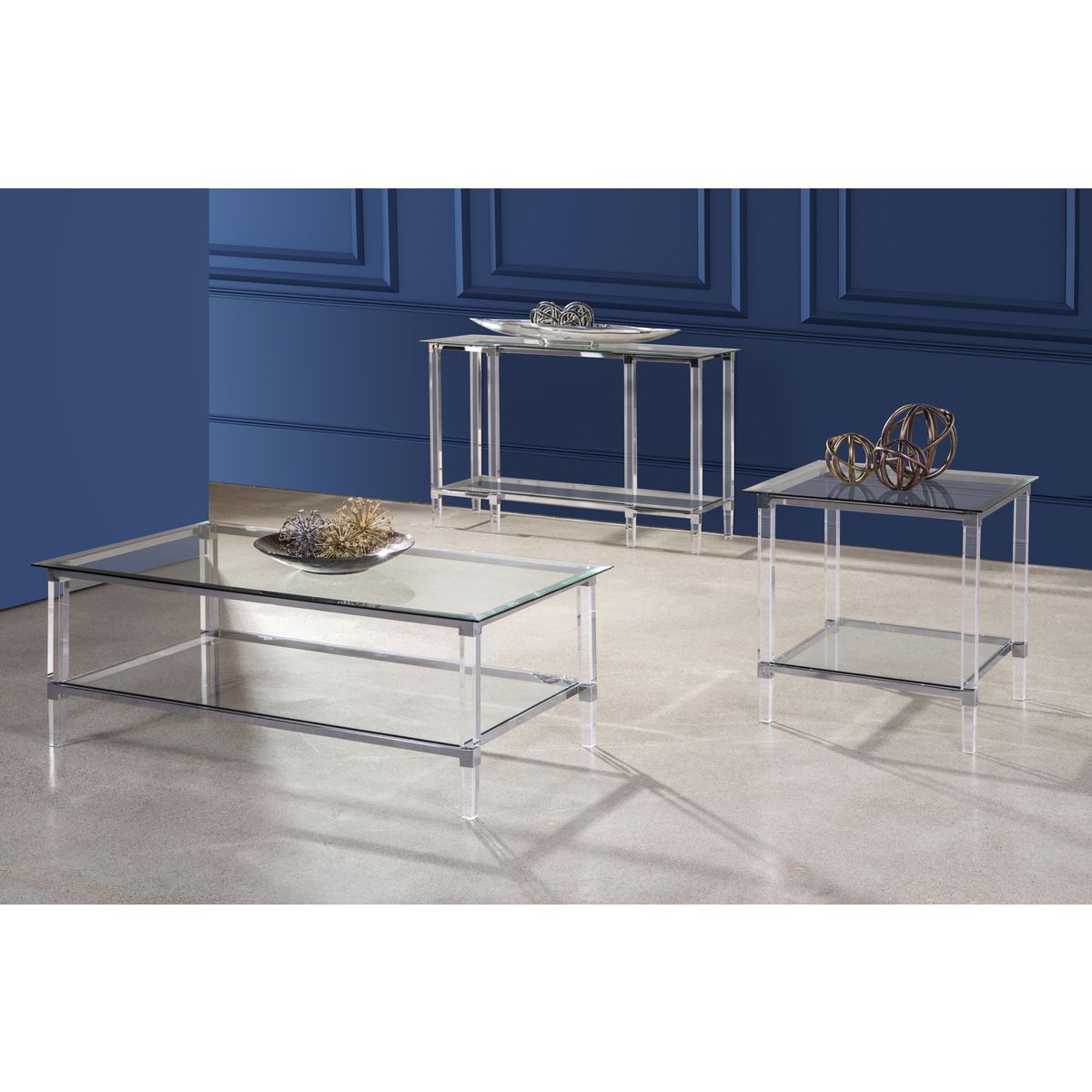 3656 05rec Rectangular Sofa Table With Acrylic Legs Inside 2020 Acrylic Modern Console Tables (View 6 of 10)