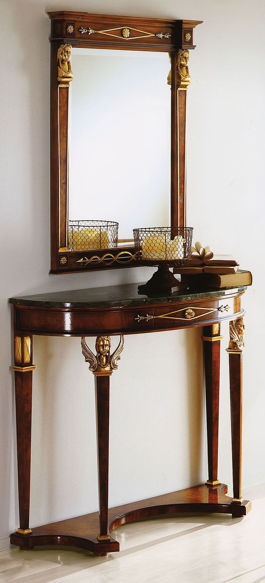 42" W X 16" D X 35" H Hand Carved Console In Walnut Finish In Recent Gold And Mirror Modern Cube Console Tables (View 2 of 10)
