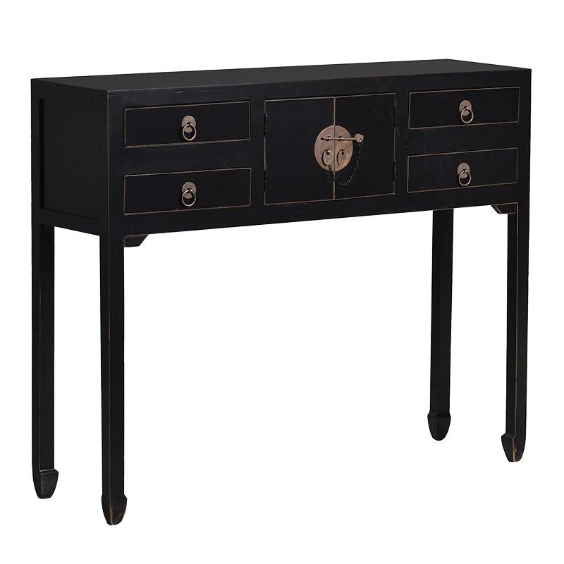 Aged Black Console Tables For Popular Orient Black Console Table (View 6 of 10)