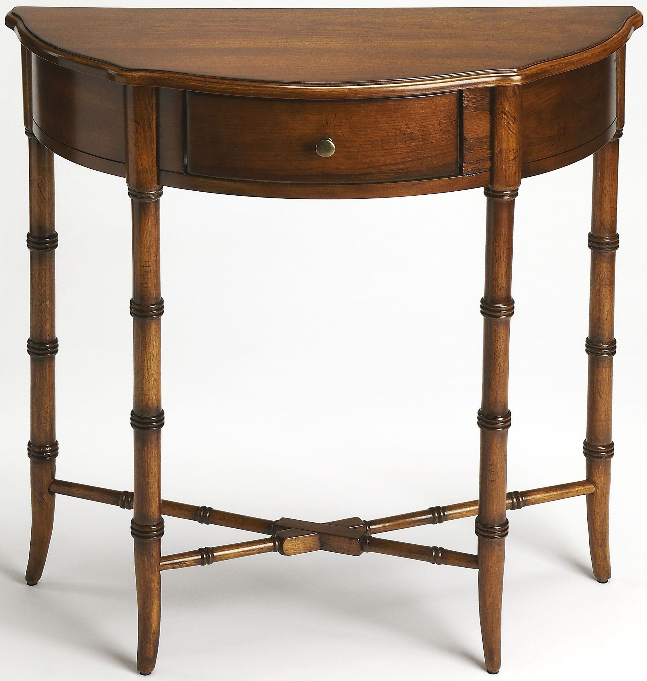 Antique Console Tables In Fashionable Skilling Antique Cherry Demilune Console Table From Butler (View 1 of 10)