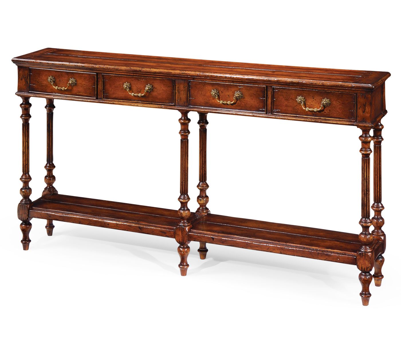 Antique Console Tables Pertaining To 2020 Narrow Walnut Console Antique Finish (View 7 of 10)