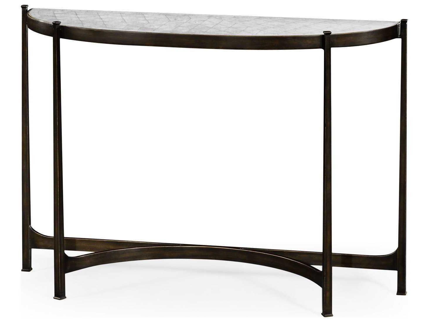 Antique Silver Aluminum Console Tables Regarding Most Current Jonathan Charles Luxe Antique Bronze Finish On Metal  (View 5 of 10)