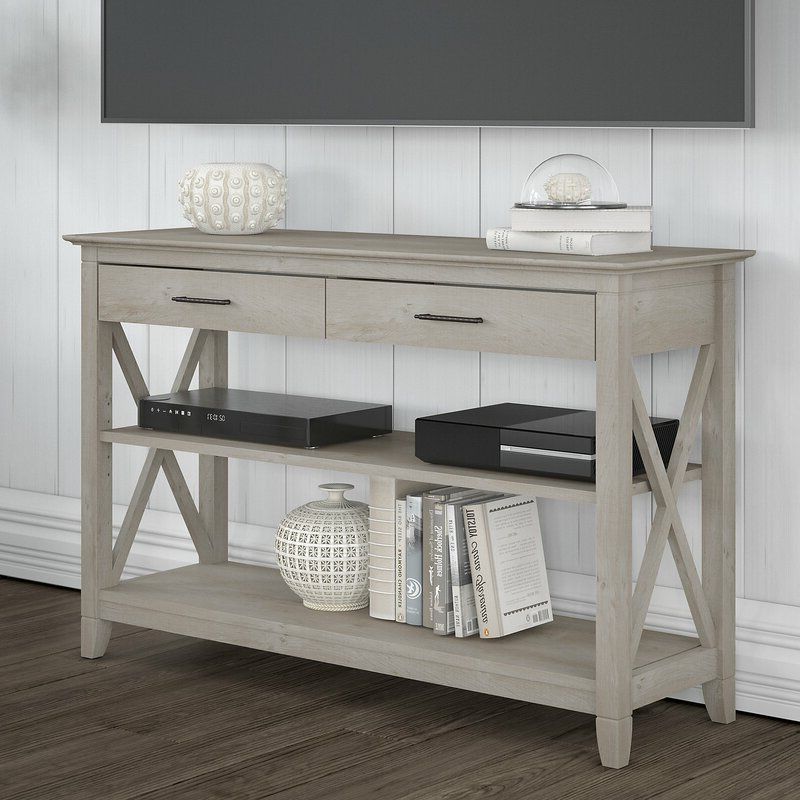 Beachcrest Home Cyra Console Table With Drawers And Regarding Popular Gray Wash Console Tables (View 10 of 10)