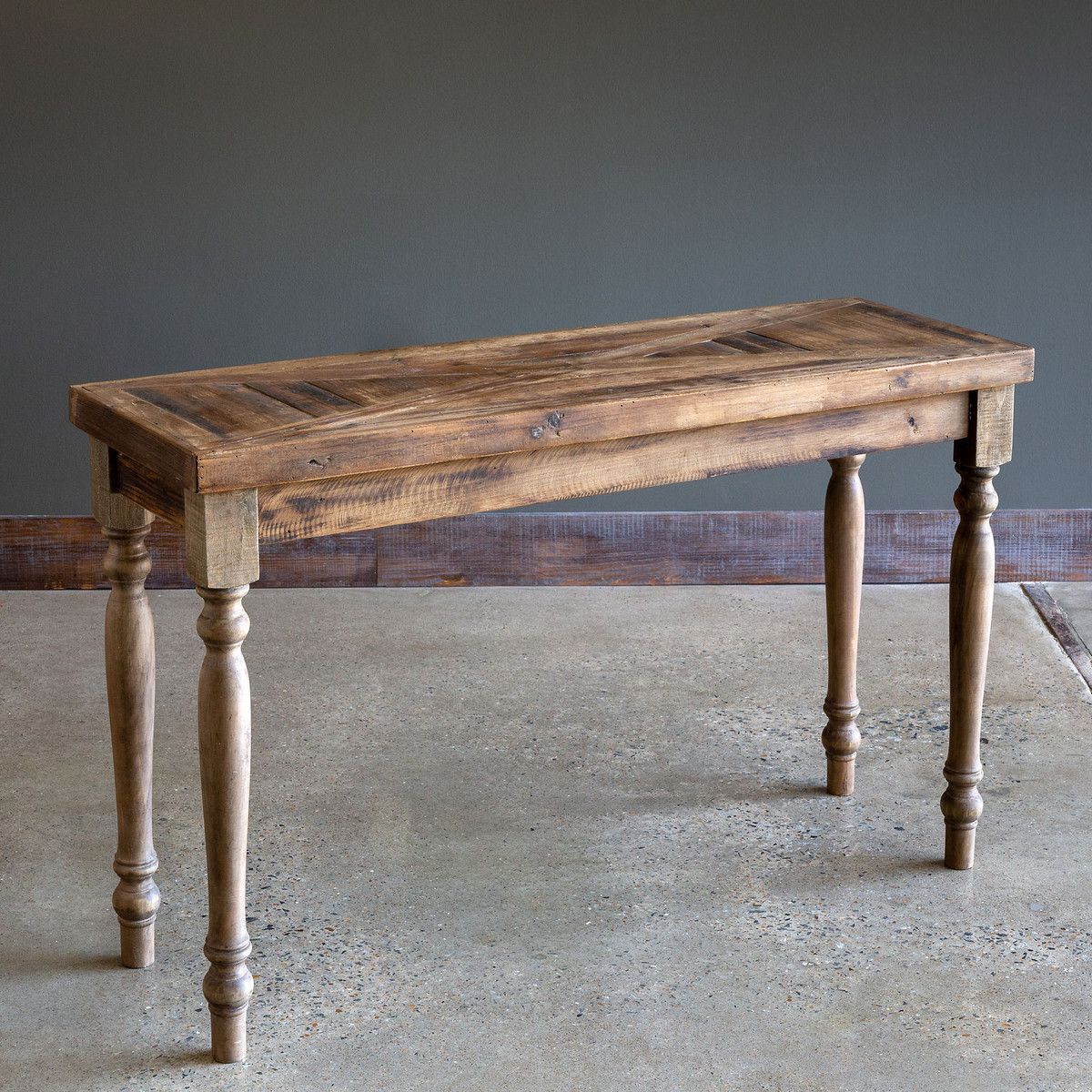 Best And Newest Smoked Barnwood Console Tables Within Park Hill Collections Efc00950 Reclaimed Wood Fixture (View 3 of 10)