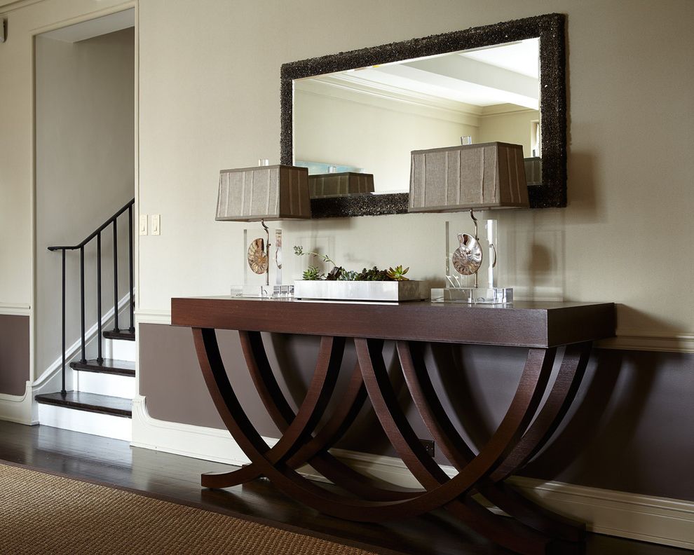 Between Wood And Glass Long Console Tables – Homesfeed Inside Favorite Mirrored Modern Console Tables (View 8 of 10)
