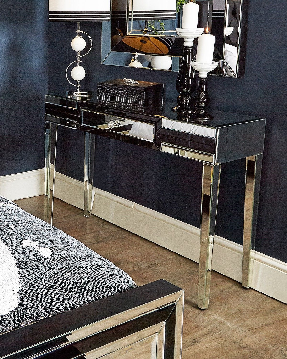 Black Modena Mirrored Console Table Within Newest Aged Black Console Tables (View 7 of 10)