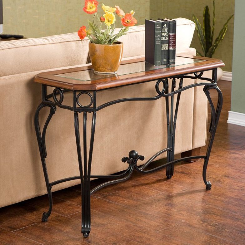 Black Round Glass Top Console Tables Intended For Fashionable Beveled Glass Top Console Table (View 8 of 10)