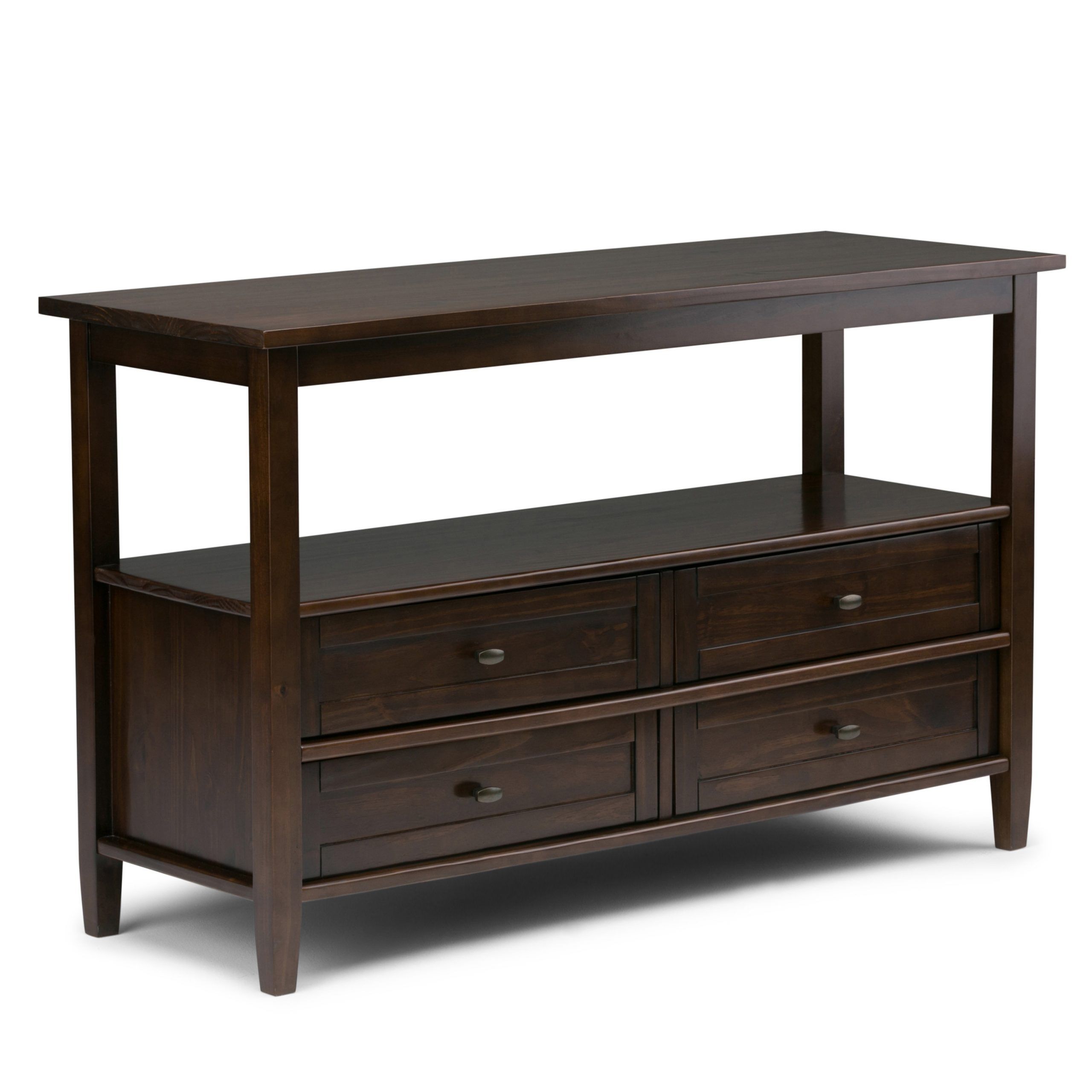 Brooklyn + Max Lexington Solid Wood 48 Inch Wide Rustic In Latest Wood Console Tables (View 2 of 10)