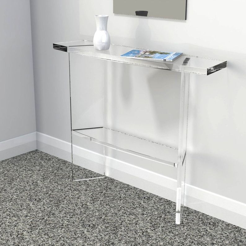 Clear Perspex Acrylic Console Table Premium Acrylic Made In Popular Acrylic Console Tables (View 7 of 10)