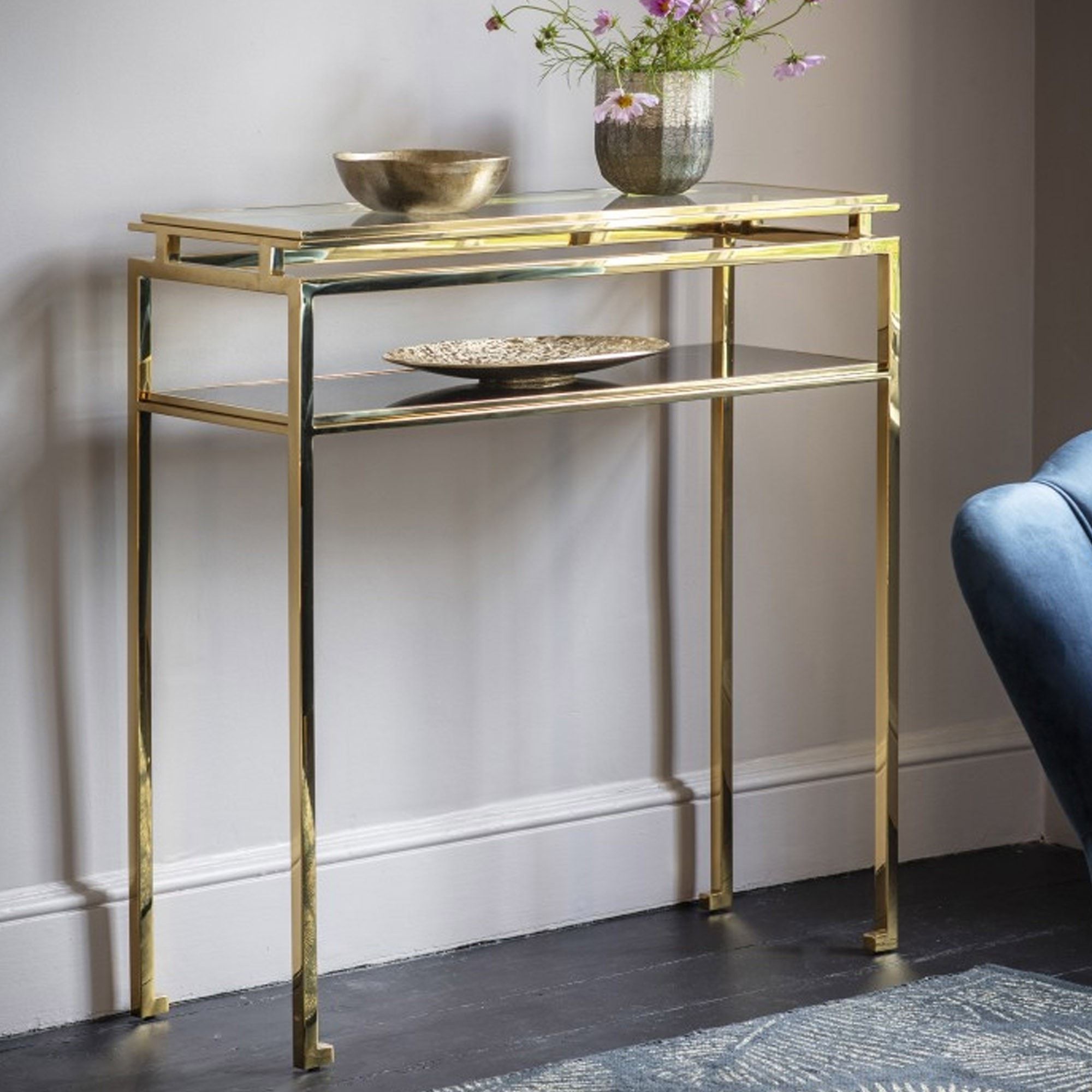 Cosenza Console Table Gold (View 3 of 10)