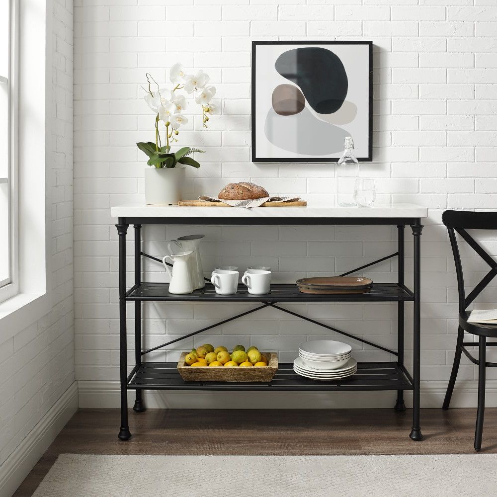Crosley Furniture – Madeleine Console Matte Black – Cf6130 Mb With Regard To Most Current Square Matte Black Console Tables (View 6 of 10)