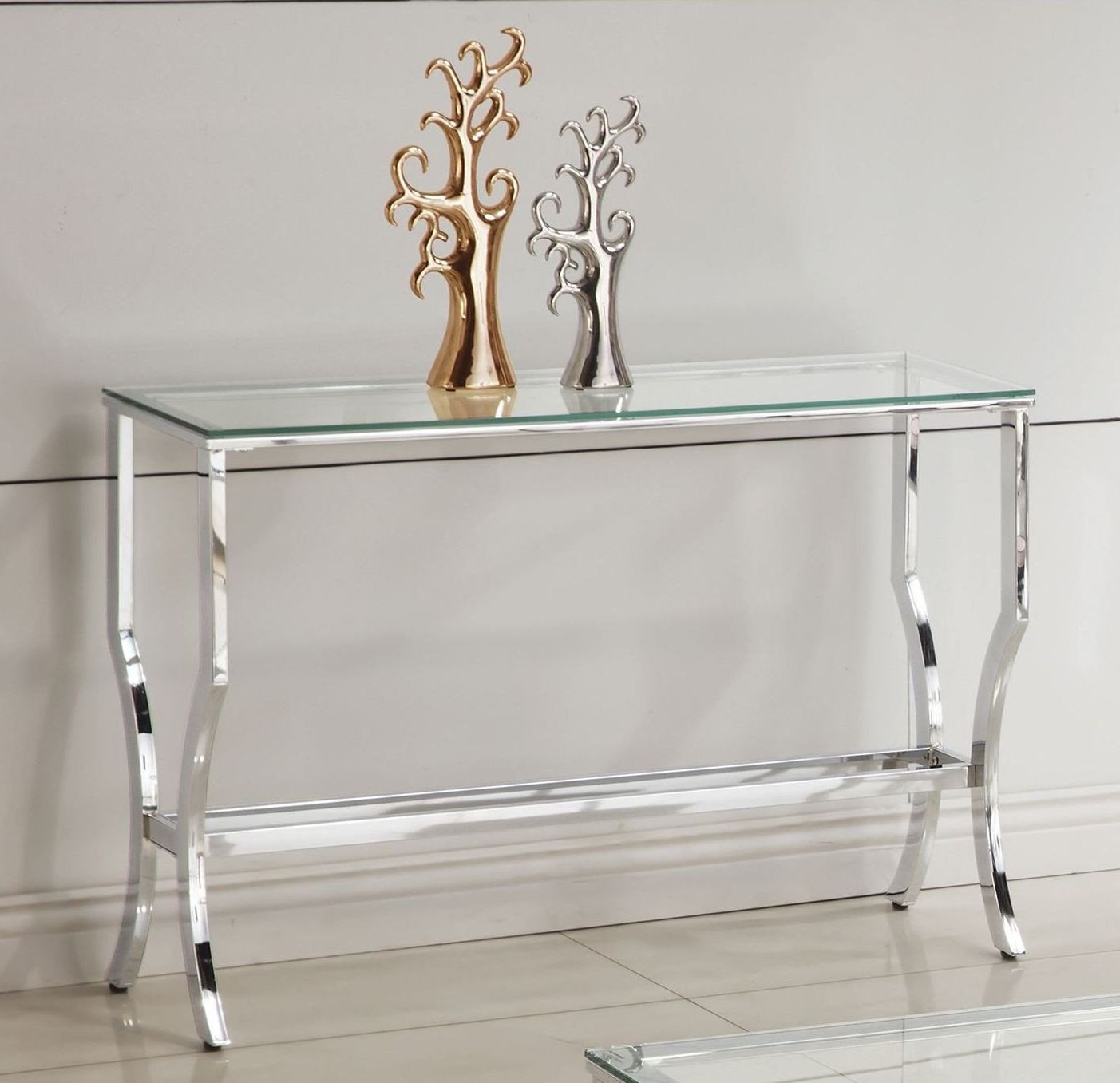Current Chrome And Tempered Glass Sofa Table – 1stopbedrooms (View 10 of 10)