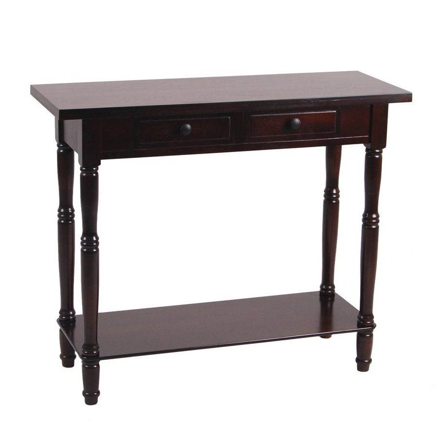 Current Decor Therapy Walnut Oak Rectangular Console Table At Pertaining To Walnut Console Tables (View 4 of 10)