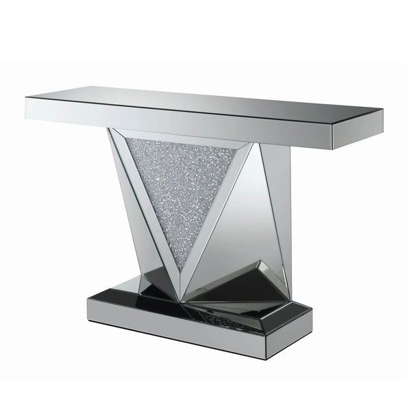 Current Shop Contemporary Sofa Table With Triangular Details And Within Triangular Console Tables (View 6 of 10)