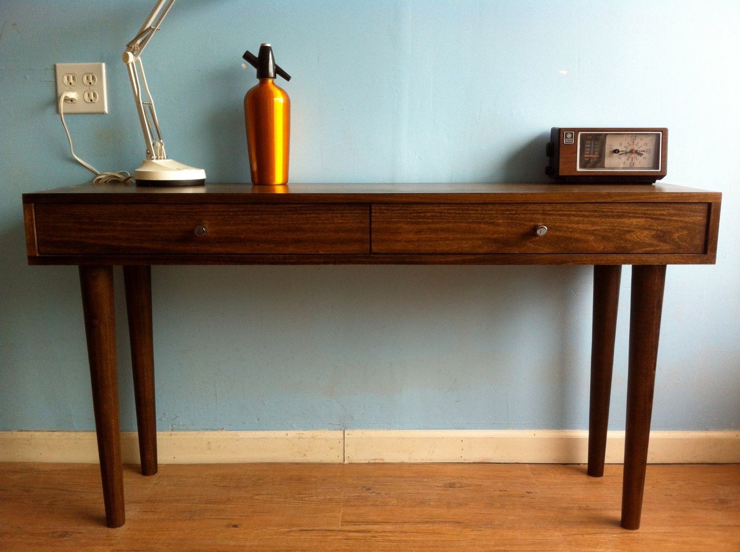 Danish Modern Console Tablestornewyork On Etsy Inside Favorite 2 Piece Modern Nesting Console Tables (View 1 of 10)