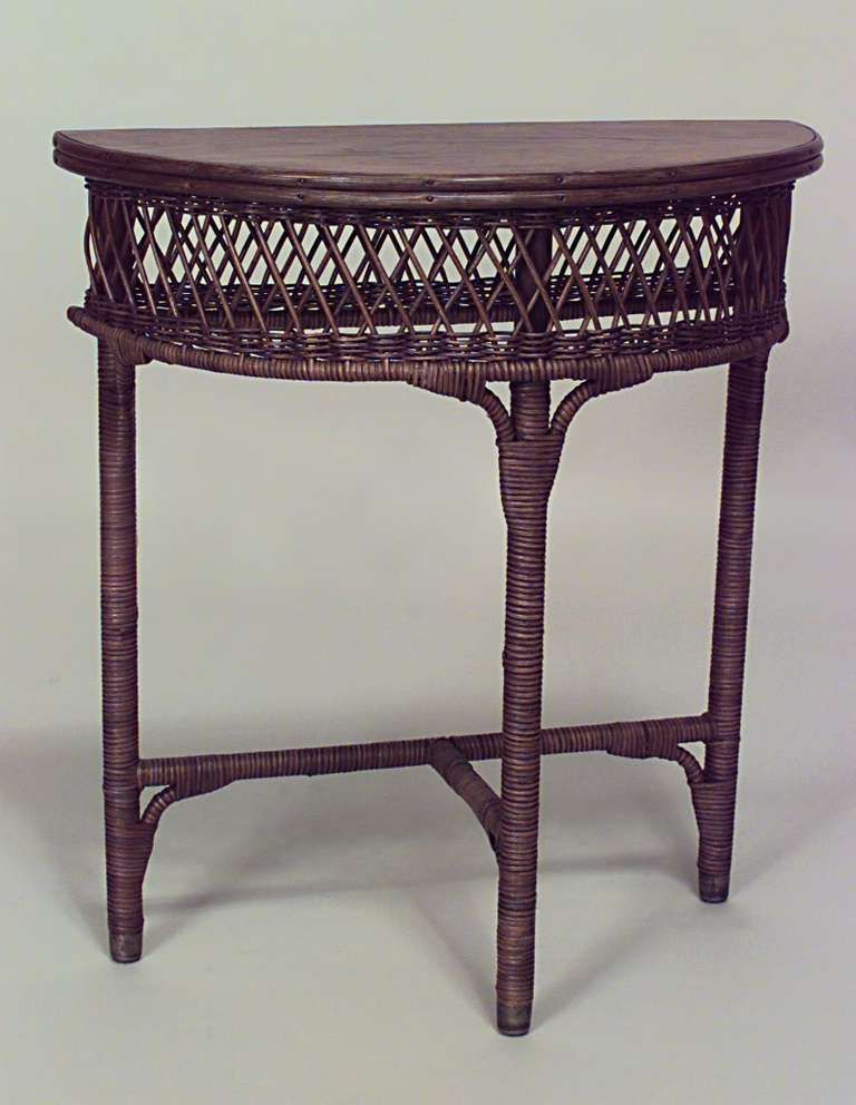 Famous American Mission Natural Wicker Console Table At 1stdibs Regarding Natural Seagrass Console Tables (View 9 of 10)