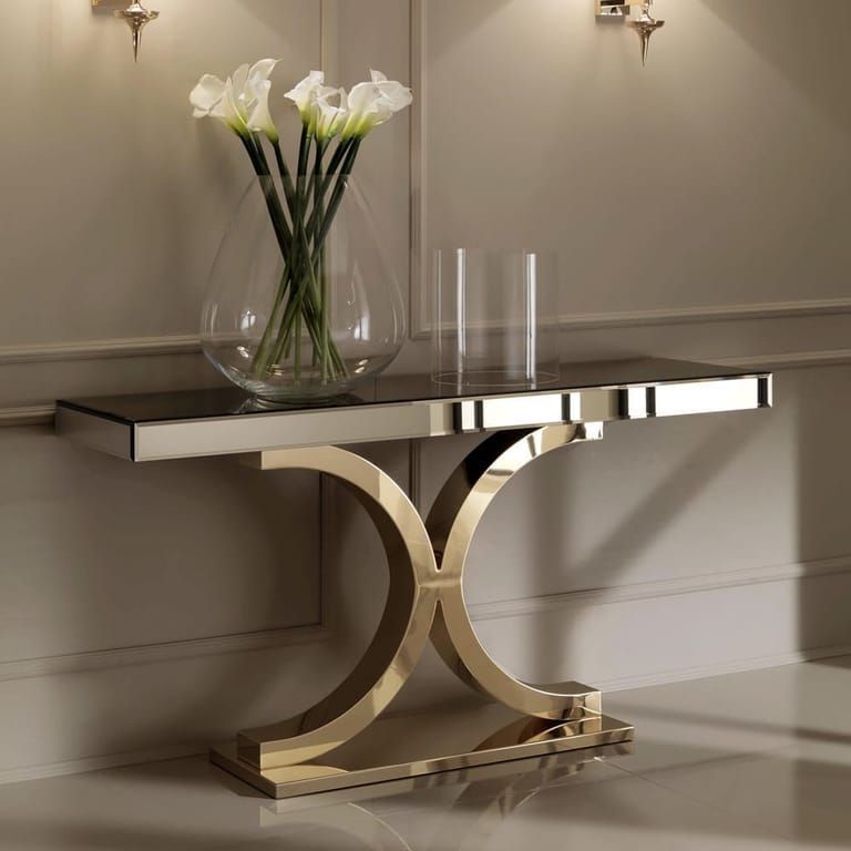 Famous Gold Contemporary Italian Designer Marble Console And Intended For Marble And White Console Tables (View 2 of 10)