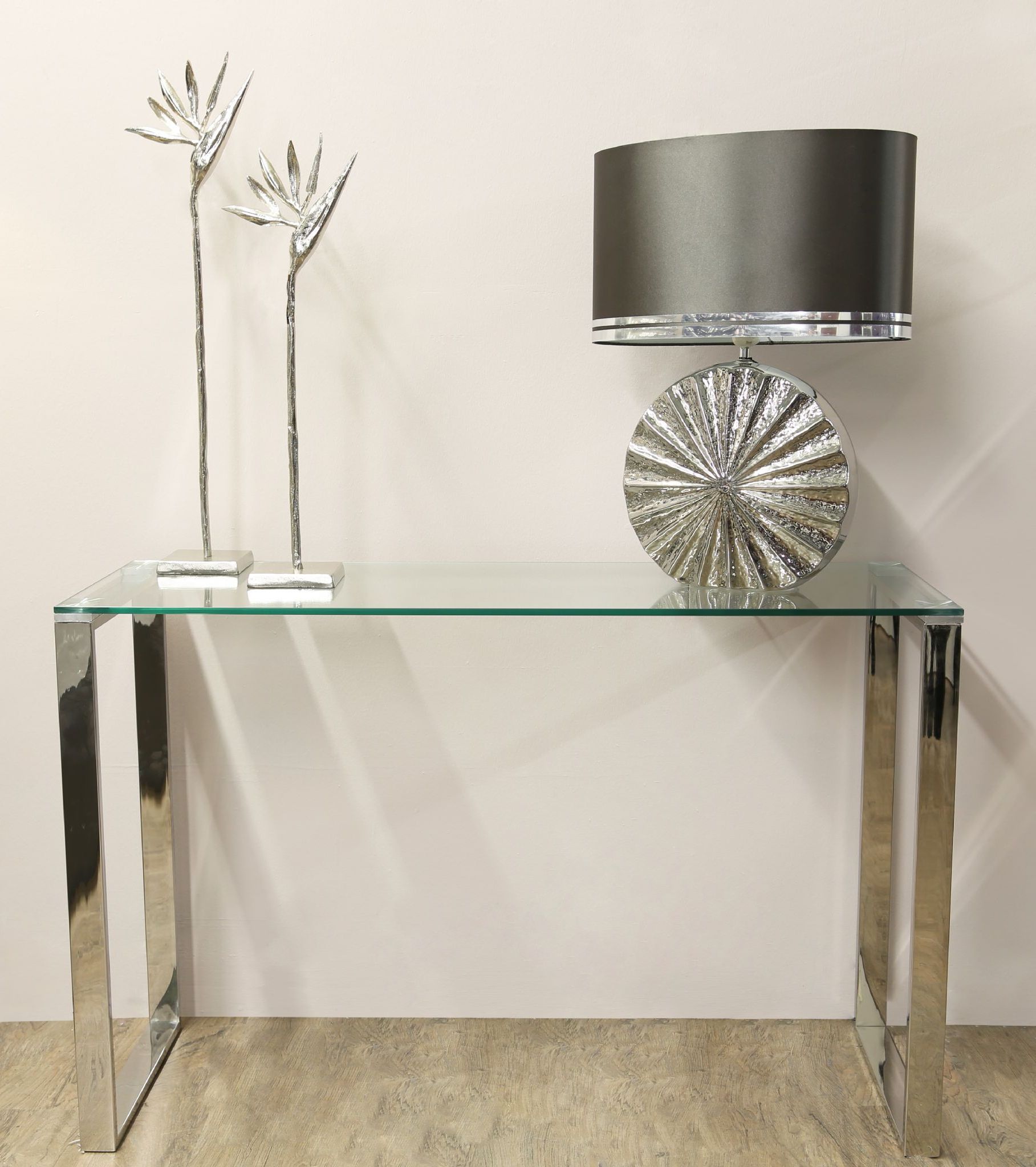 Famous Henry Console Table Stainless Steel & Glass Regarding Stainless Steel Console Tables (View 1 of 10)
