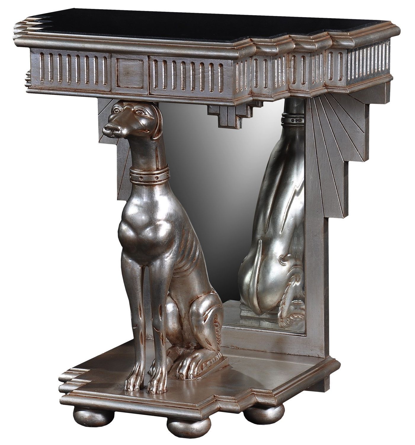 Famous Silver Leaf Console Table, Console / Hall Tables From Regarding Silver Console Tables (View 3 of 10)