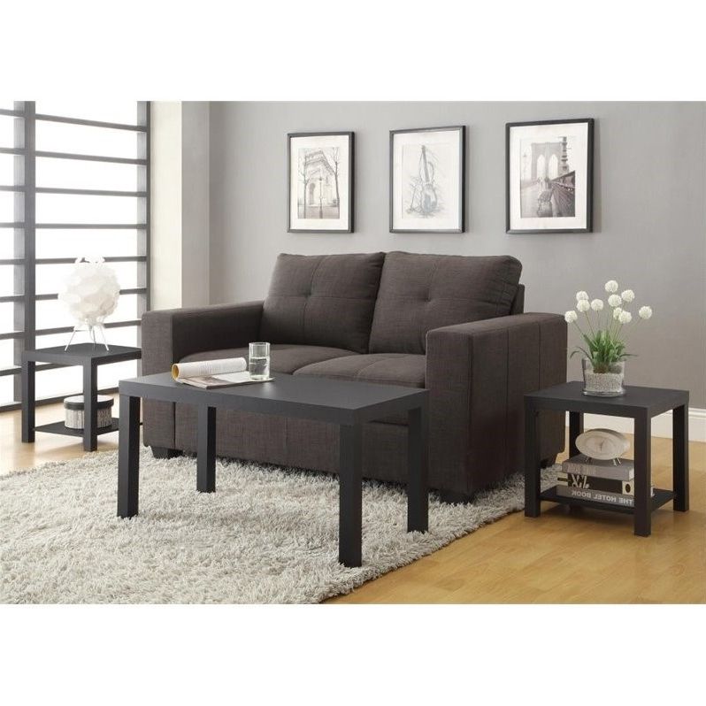 Fashionable 3 Piece Coffee And End Table Set In Black – 5082096 With 3 Piece Console Tables (View 1 of 10)