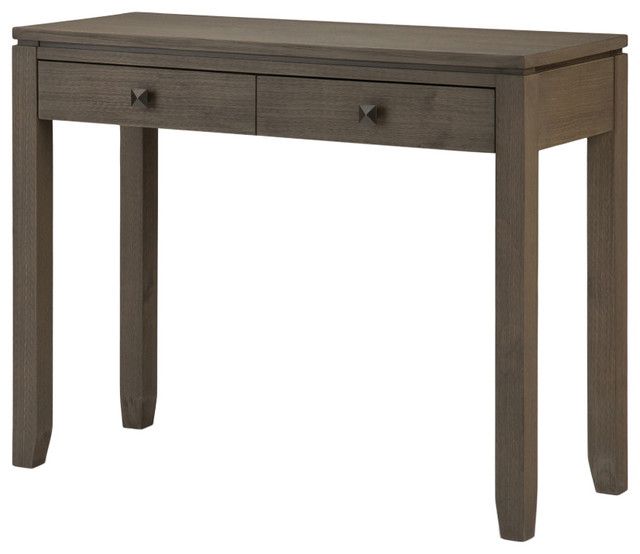 Fashionable Cosmopolitan Solid Wood Console Sofa Table – Transitional Throughout Gray And Black Console Tables (View 9 of 10)