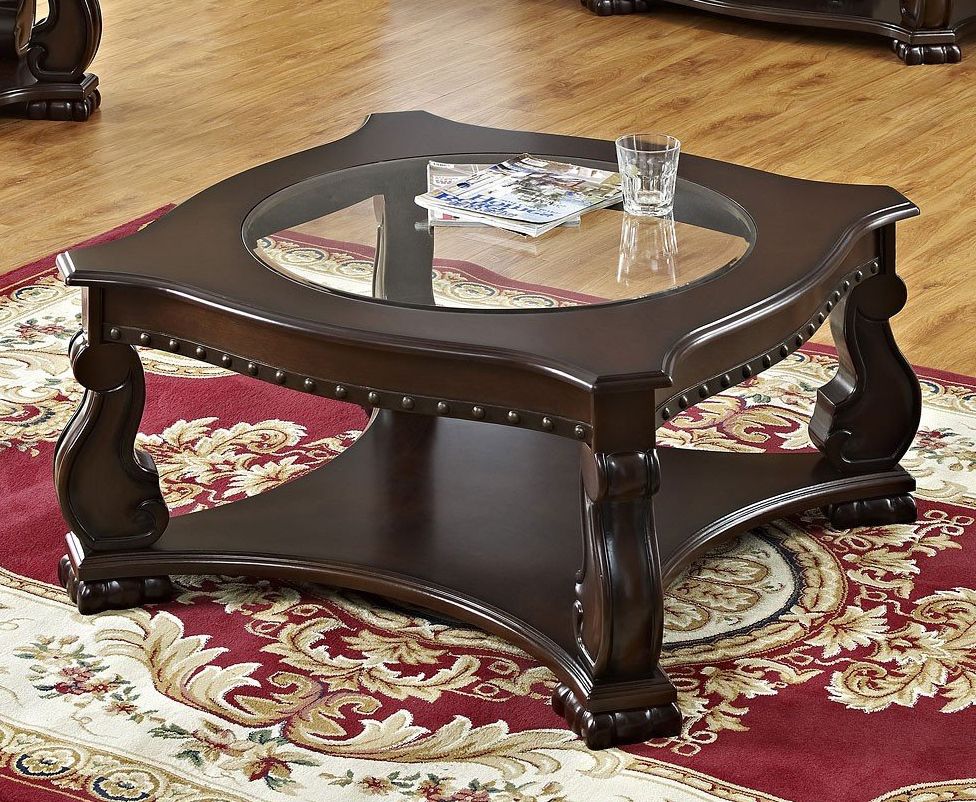 Fashionable Espresso Wood And Glass Top Console Tables For Madison Dark Brown Wood Coffee Table W/ Glass Top Insert (View 1 of 10)