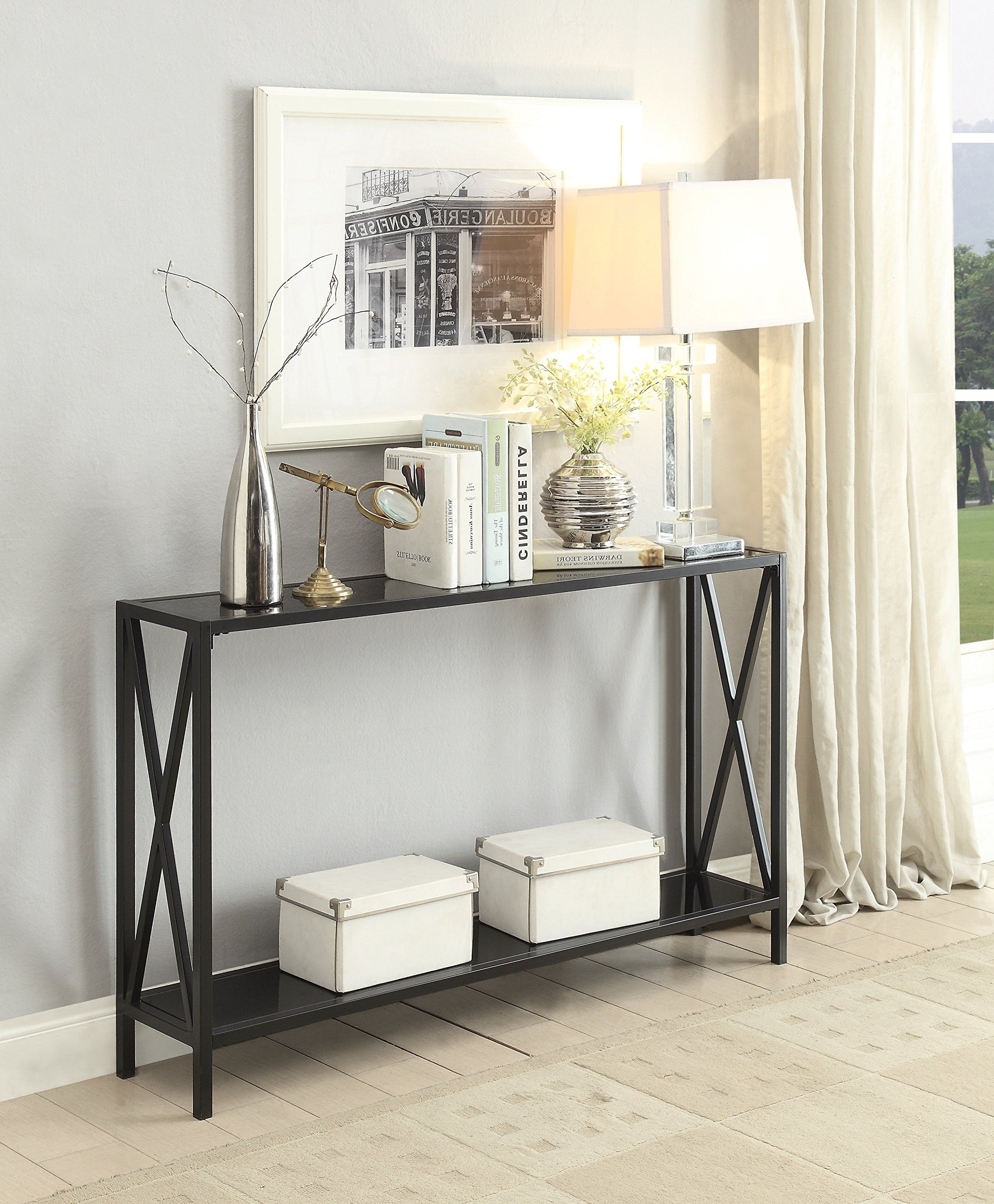 Fashionable Gray Wood Black Steel Console Tables For Cheap Black Entryway Tables, Find Black Entryway Tables (View 6 of 10)