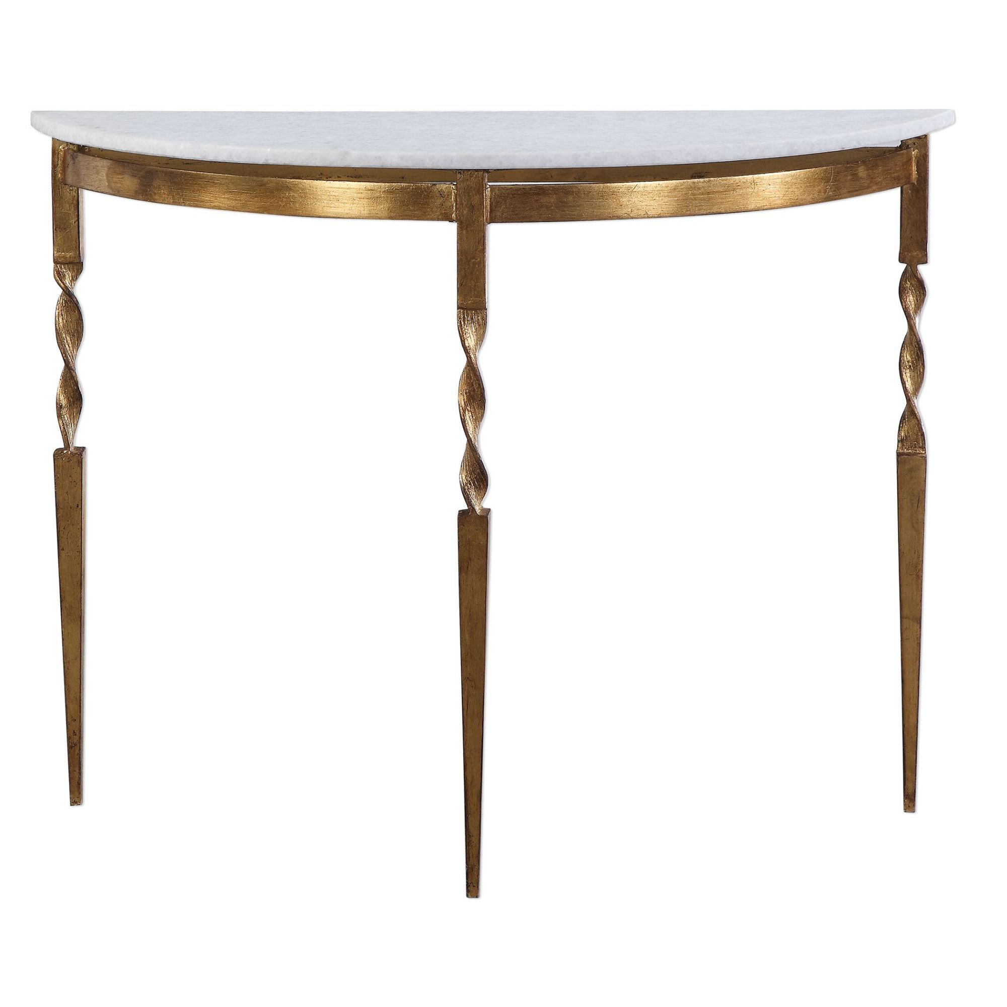 Fashionable Marble Top Console Tables Pertaining To Uttermost 24881 White Marble Imelda 40" Long Marble Top (View 5 of 10)