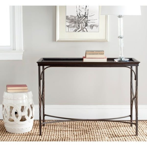 Fashionable Shop Safavieh Hastings Antique Pewter/ Dark Walnut Console With Regard To Dark Walnut Console Tables (View 7 of 10)