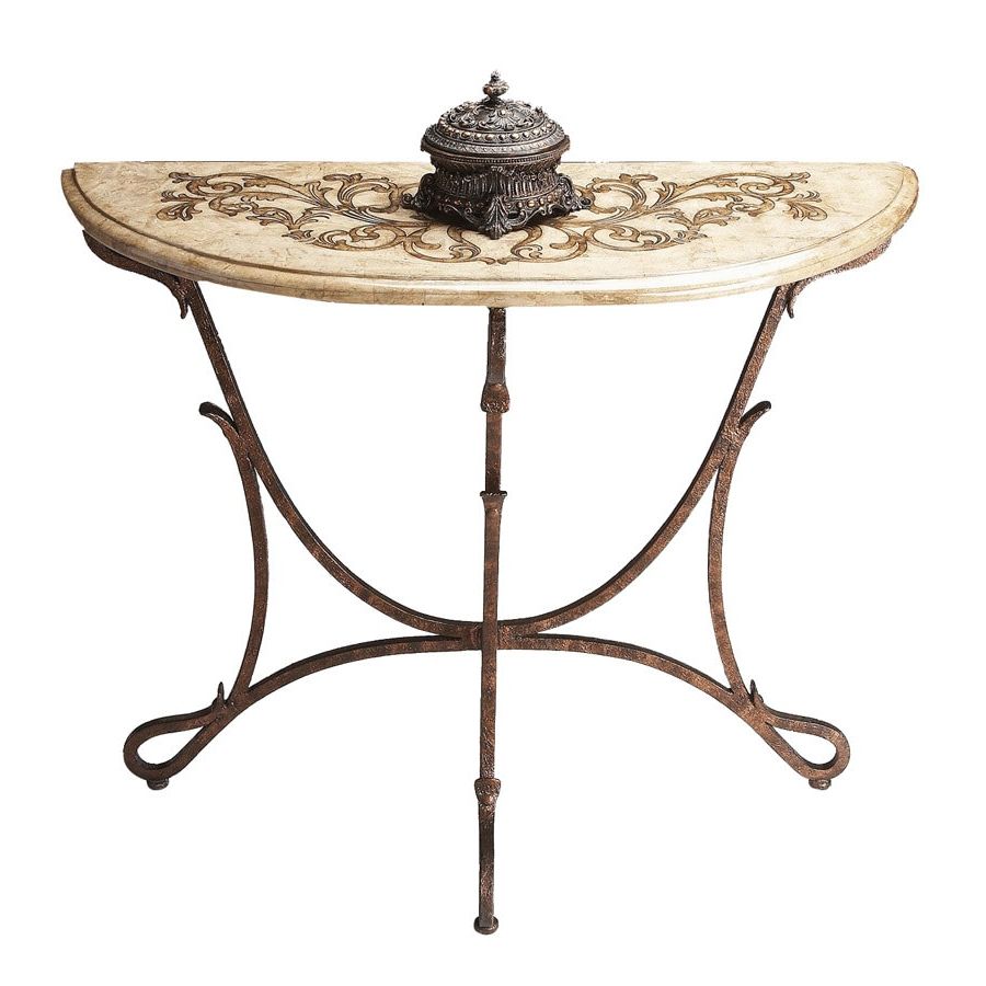 Favorite Butler Specialty Metalworks Bronze Metal Half Round Throughout Round Console Tables (View 8 of 10)