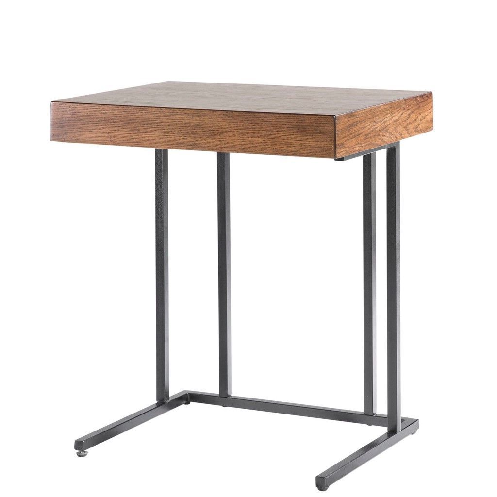Favorite Pecan Brown Triangular Console Tables Intended For Wynn Pull Up Table Solid Acacia Wood, Metal, Pecan, Oak (View 2 of 10)