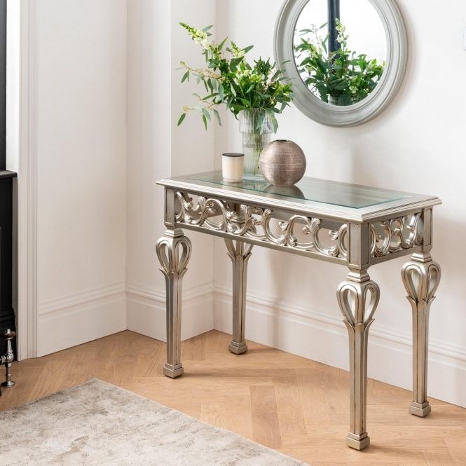 French Silver Console Table (View 10 of 10)