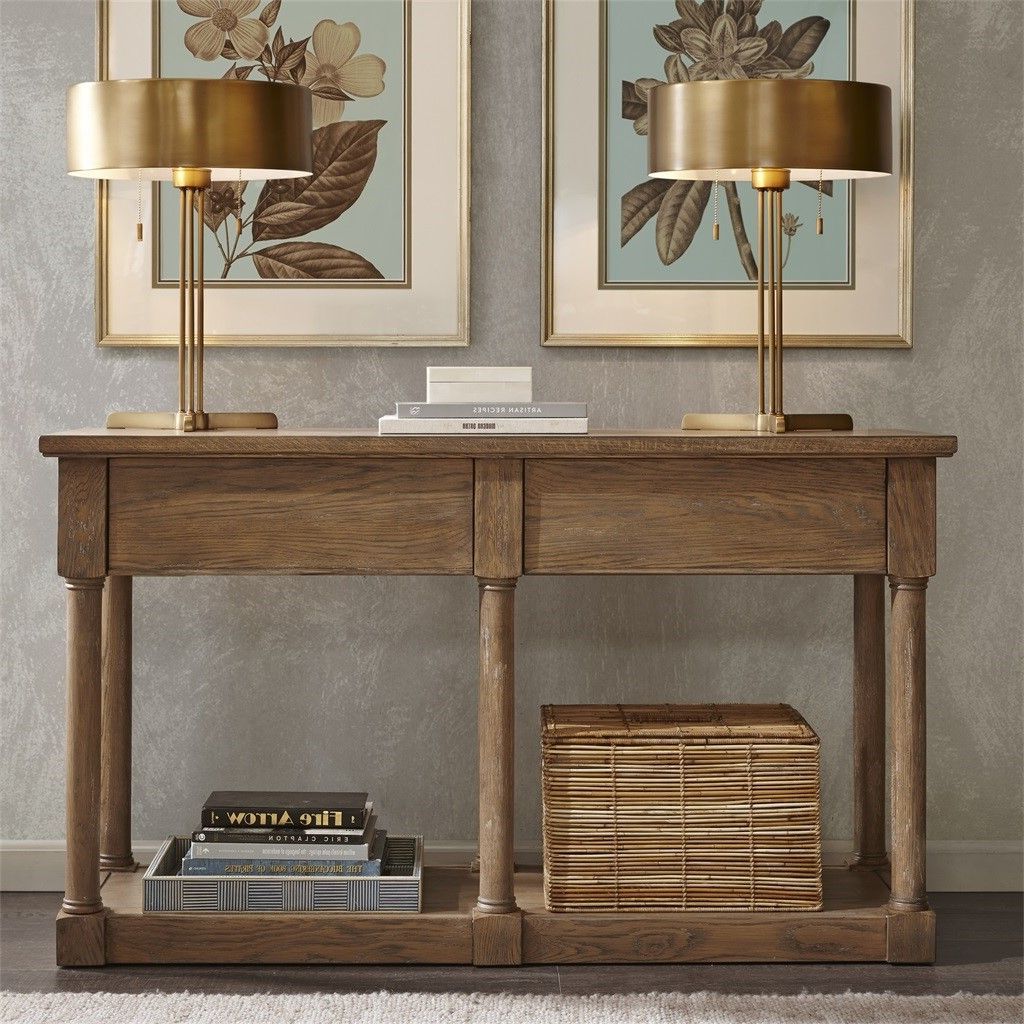 Georgetown Console Table Solid Wood, Oak Brown Tradition Throughout Favorite Brown Console Tables (View 7 of 10)