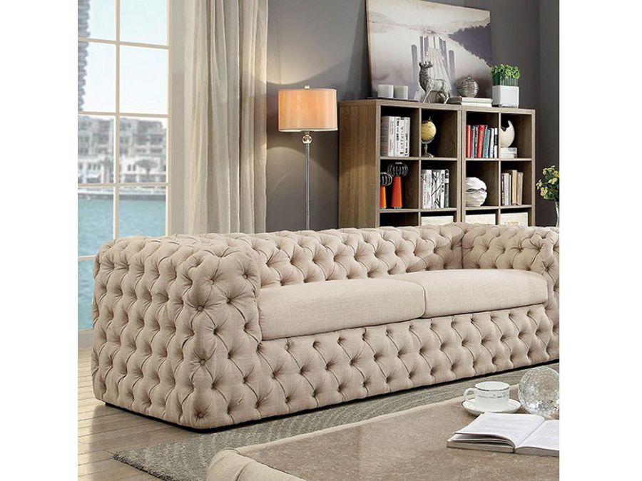 Gia Beige Sofa Set – Shop For Affordable Home Furniture Pertaining To Well Liked Ecru And Otter Console Tables (View 1 of 10)