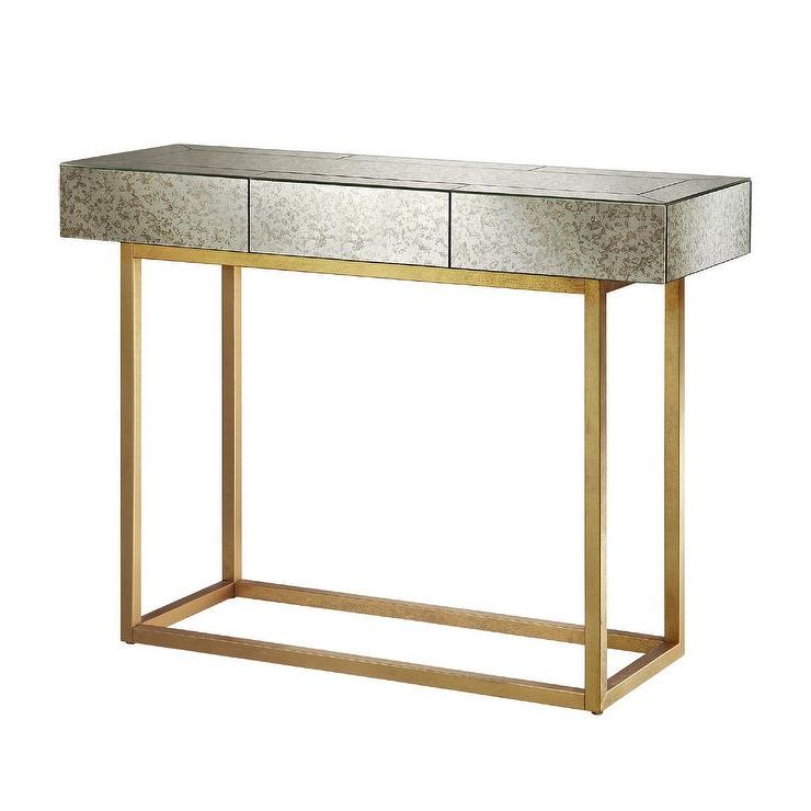 Glam Mirror Gold Console Table Within Most Popular Antique Gold And Glass Console Tables (View 4 of 10)