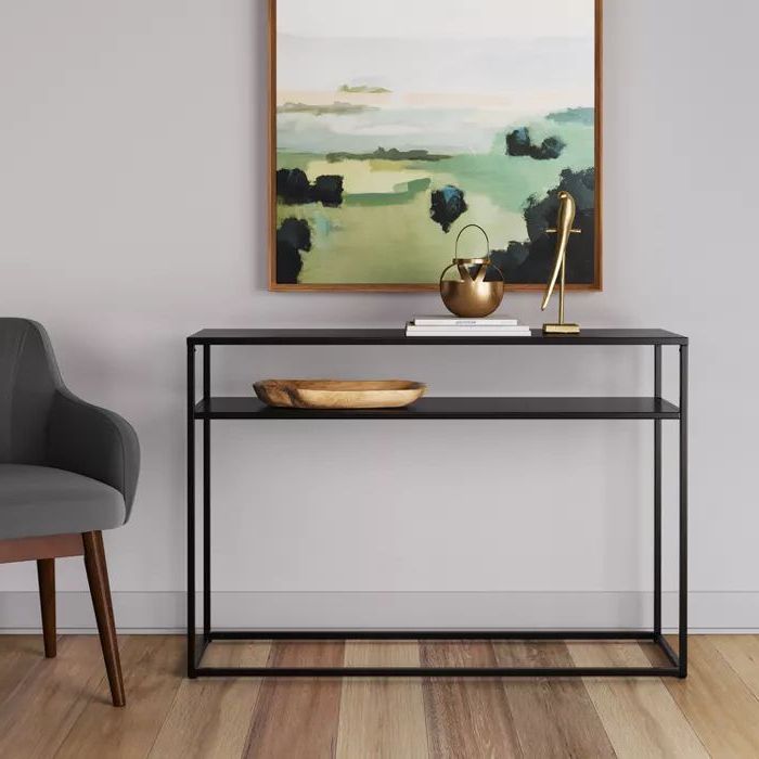 Glasgow Metal Console Table Black – Project 62™ (View 5 of 10)
