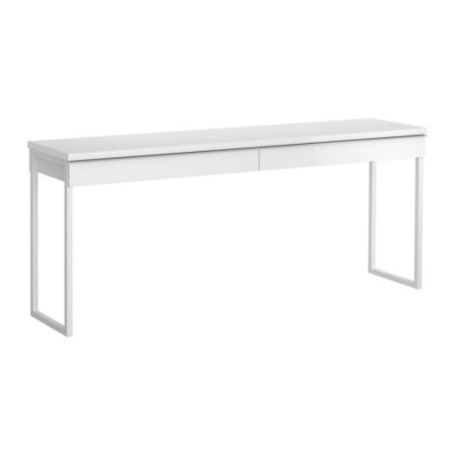 Gloss White Steel Console Tables Within Preferred White High Gloss Console Table – Ideas On Foter (View 1 of 10)