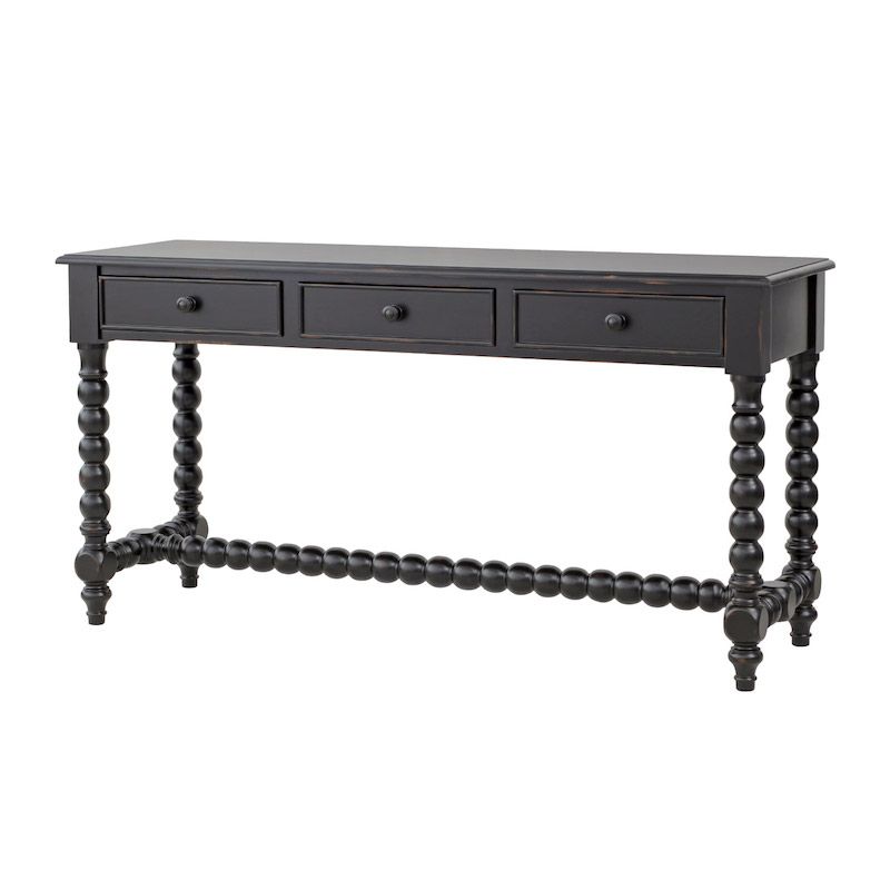 Gray And Black Console Tables Regarding Well Liked Clarke 3 Drawer Console Table • Redford House (View 10 of 10)
