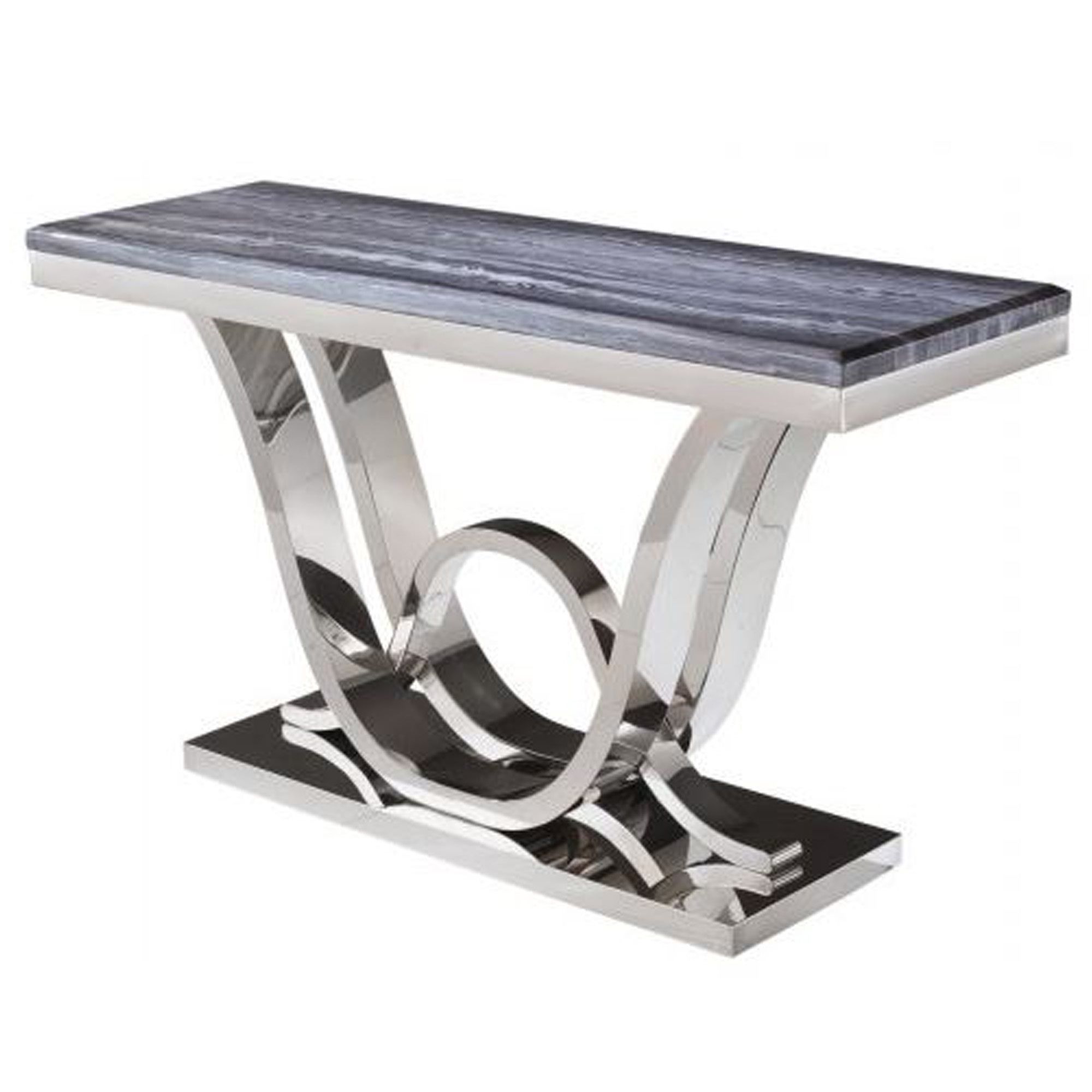 Grey Marble Mirrored Console Table (View 5 of 10)