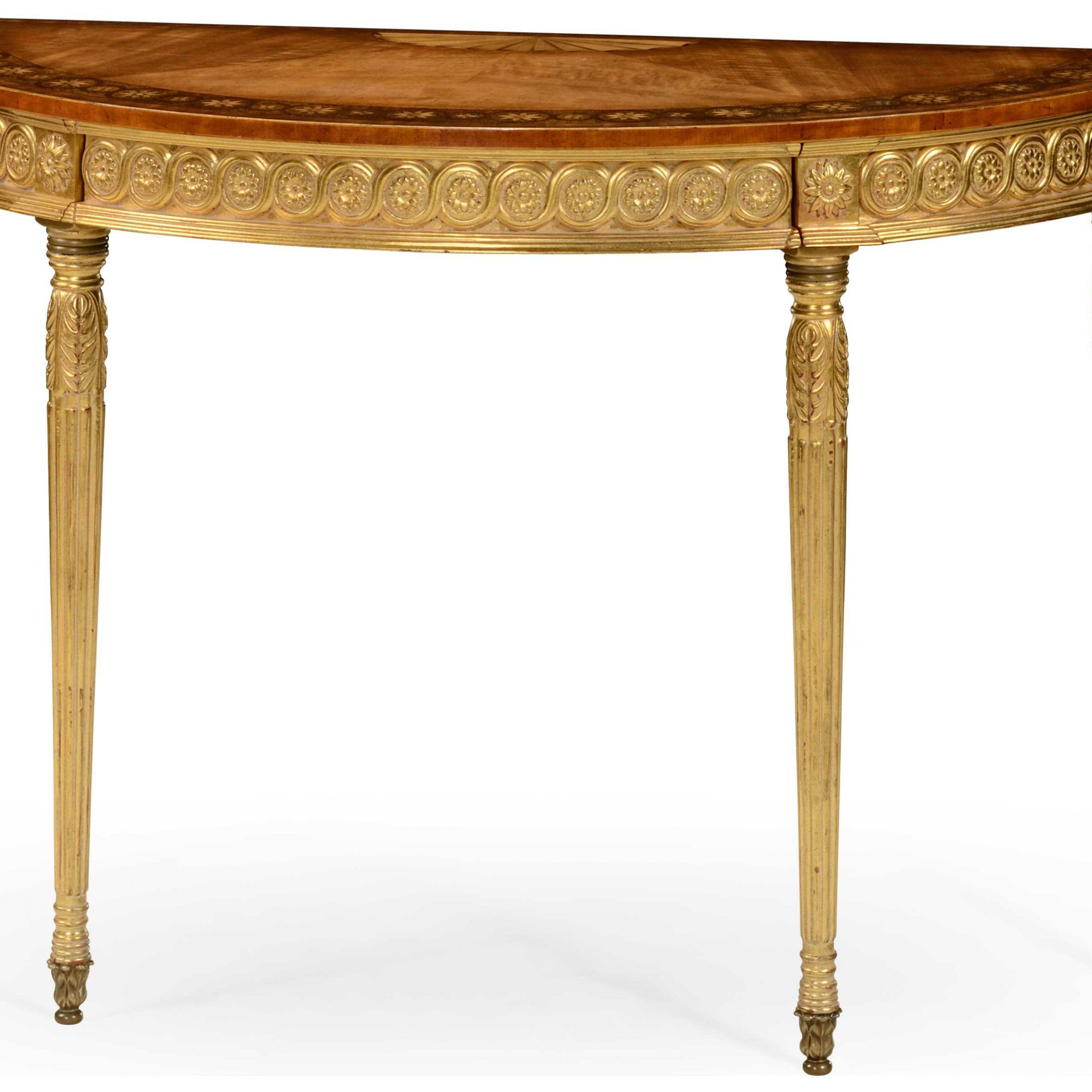 Jonathan Charles Versailles Light Antique Gold Leaf With For Fashionable Antiqued Gold Leaf Console Tables (View 1 of 10)
