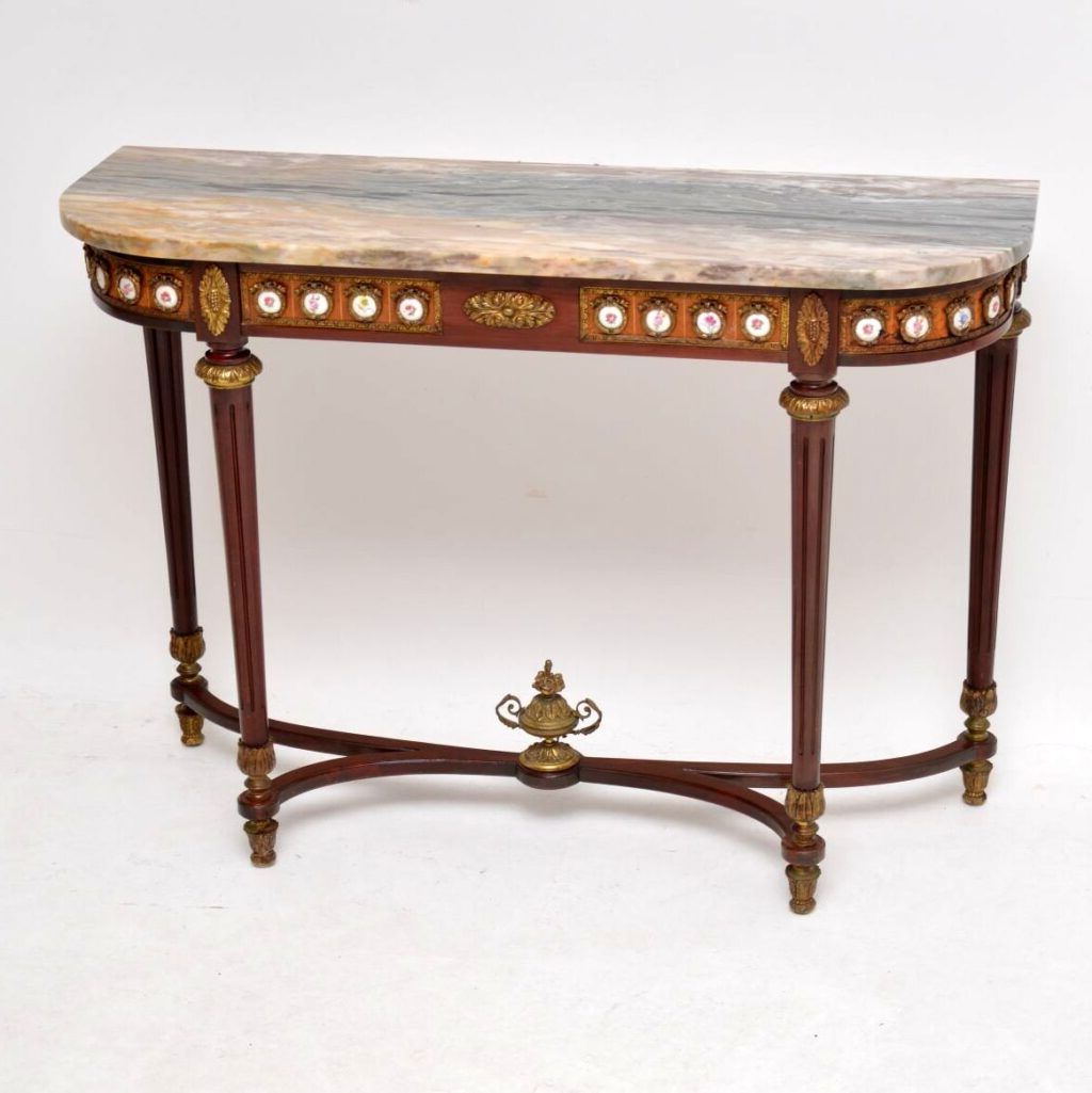 Latest Antique French Marble Top Console Side Table – Marylebone Within Marble Top Console Tables (View 4 of 10)