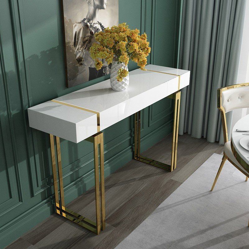 Luxury Modern Luxury White / Black Console Table With In Best And Newest Black And Gold Console Tables (View 7 of 10)